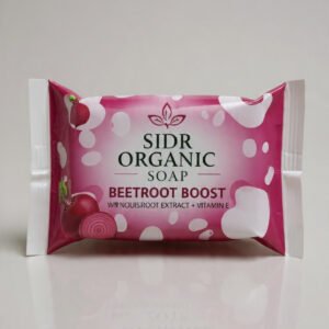 Sidr Organic Soap Beetroot Boost – Brightening Herbal Soap with Vitamin E