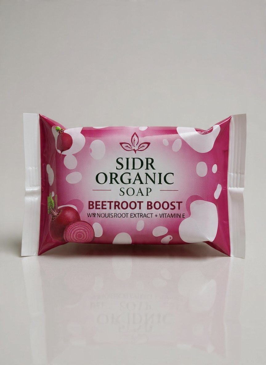 Sidr Organic Soap Beetroot Boost – Brightening Herbal Soap with Vitamin E