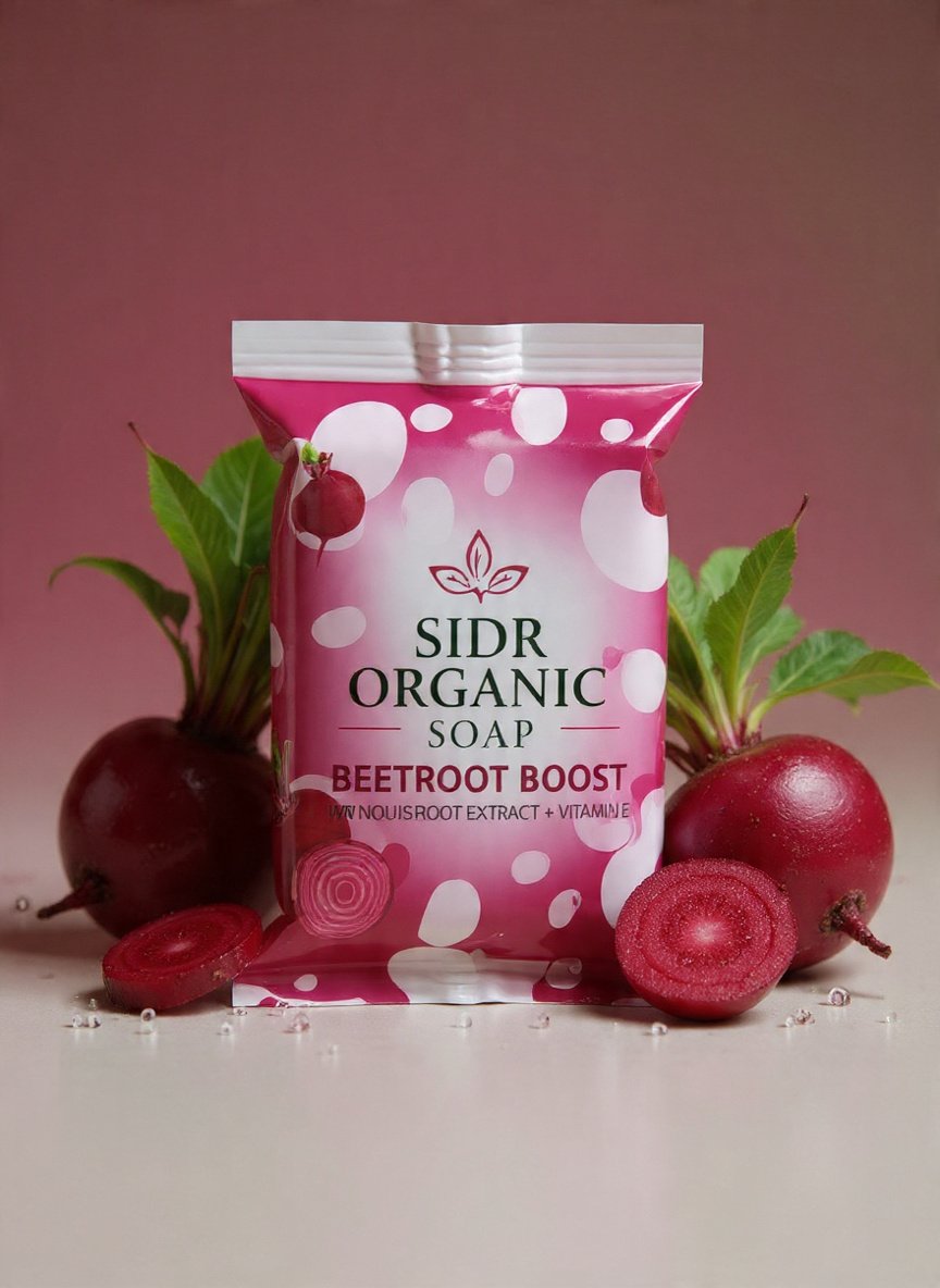 Sidr Organic Soap Beetroot Boost – Brightening Herbal Soap with Vitamin E - Image 5